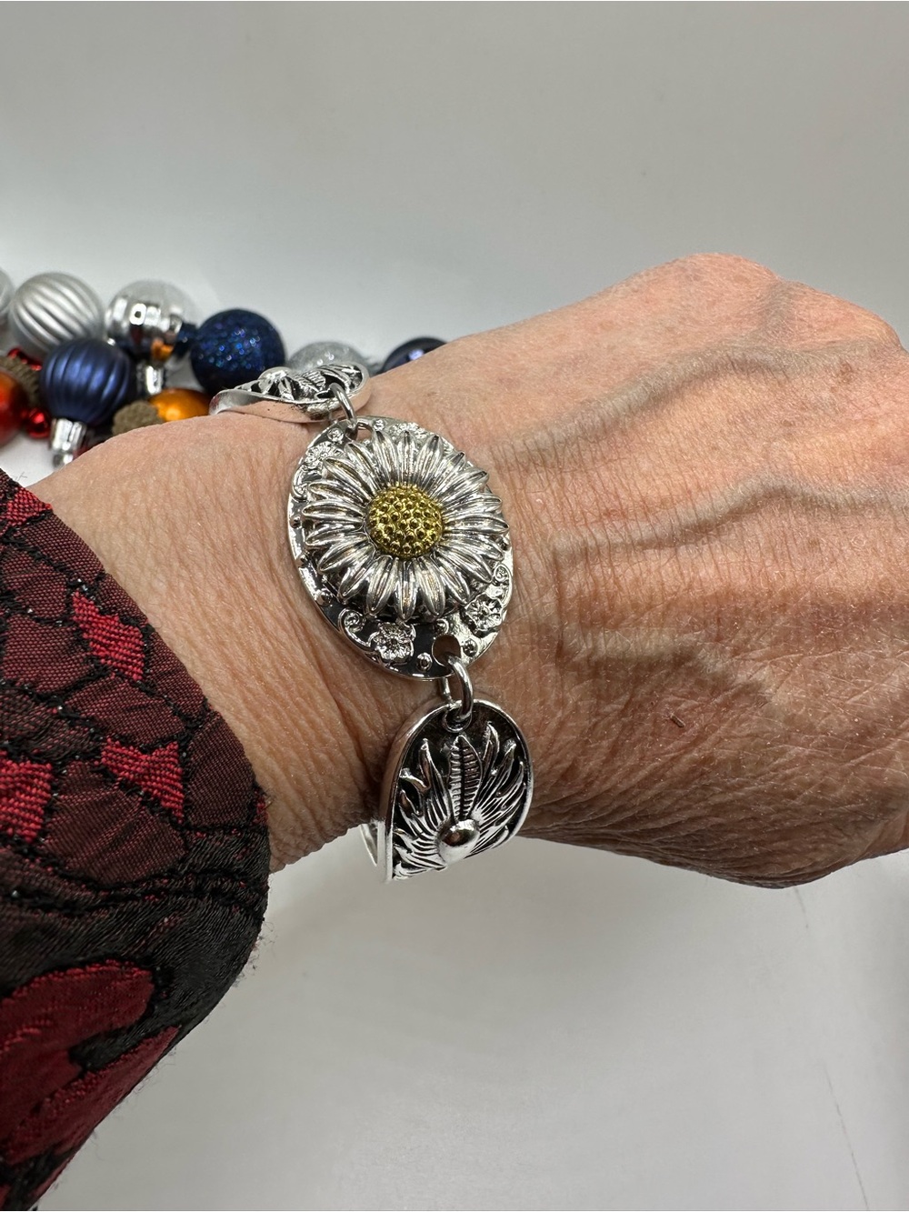Sunflower Snap Jewelry Bangle Bracelet 18mm Ginger Snap! Size: Large Wrist NWT - Picture 4 of 17